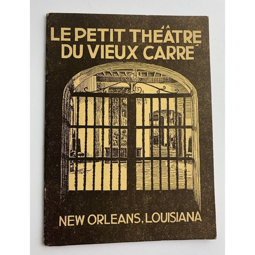 Le Petit Theatre Du Vieux Carre Booklet New Orleans, La March 1928 Illustrated